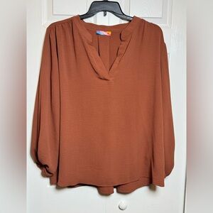 Chic Women's Blouse in Rich Brown by Freckled Poppy